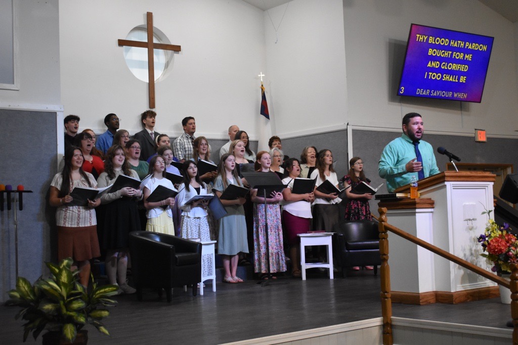 The choir singing a special number during a service